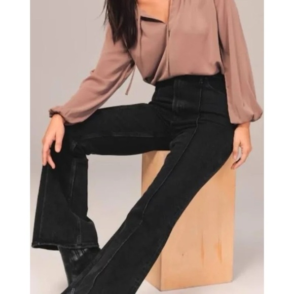Abercrombie & fitch curve love high rise flare jean size 26/2 - Picture 1 of 7